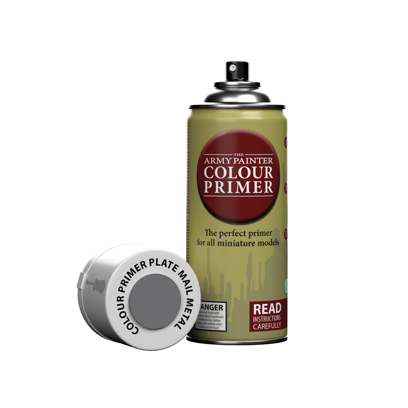 Army Painter Sprays - Colour Primer: Plate Mail Metal