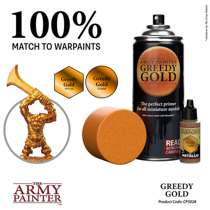 Army Painter Sprays - Colour Primer: Greedy Gold