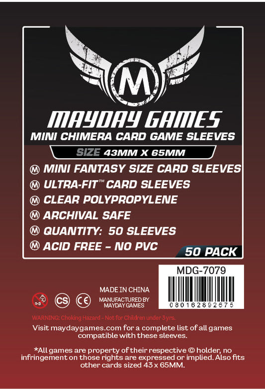 Mayday Games Premium Sleeves 43x65mm 50ct