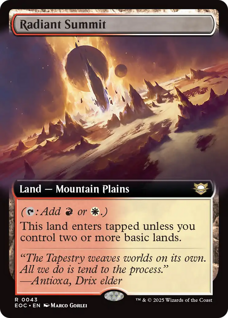 Radiant Summit (Extended Art) [Edge of Eternities Commander]