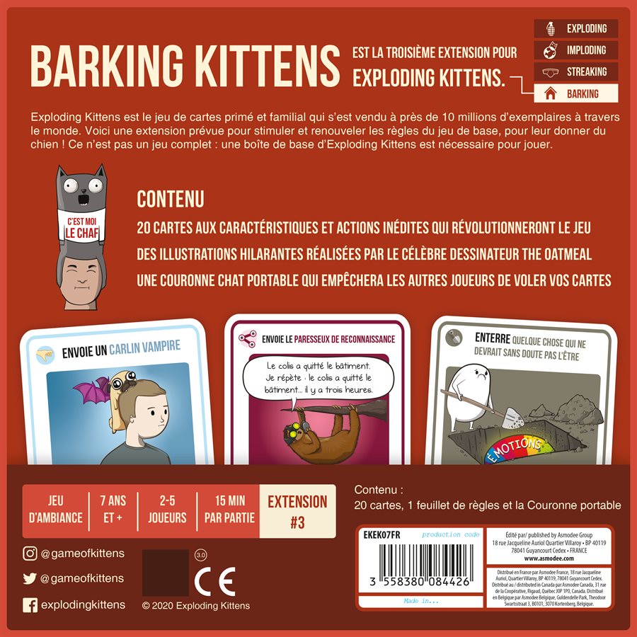 Exploding Kittens - Ext. Barking Kittens (FR)