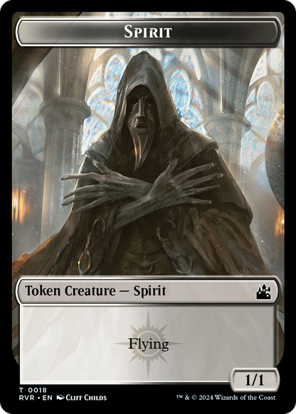 Spirit (0018) // Angel (0002) Double-Sided Token [Ravnica Remastered Tokens]