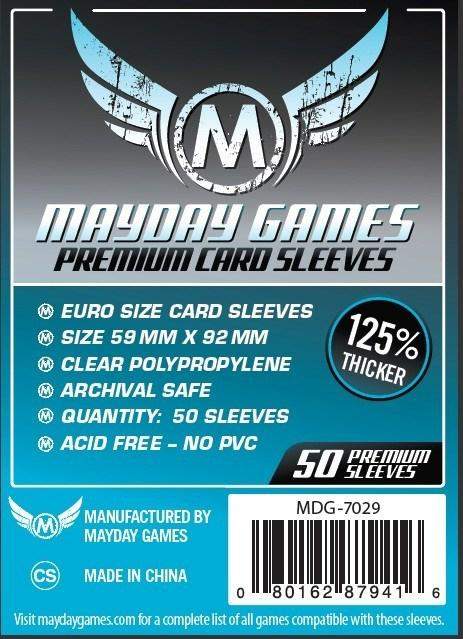 Mayday Games Premium Sleeves 59x92mm 50ct