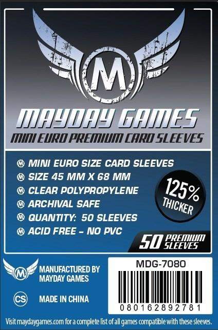 Mayday Games Premium Sleeves 45x68mm 50ct