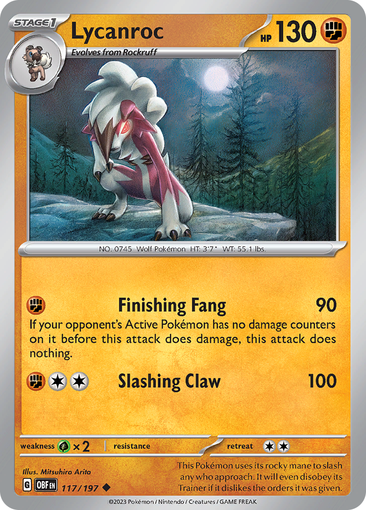 Lycanroc (117/197) [Scarlet & Violet: Obsidian Flames]