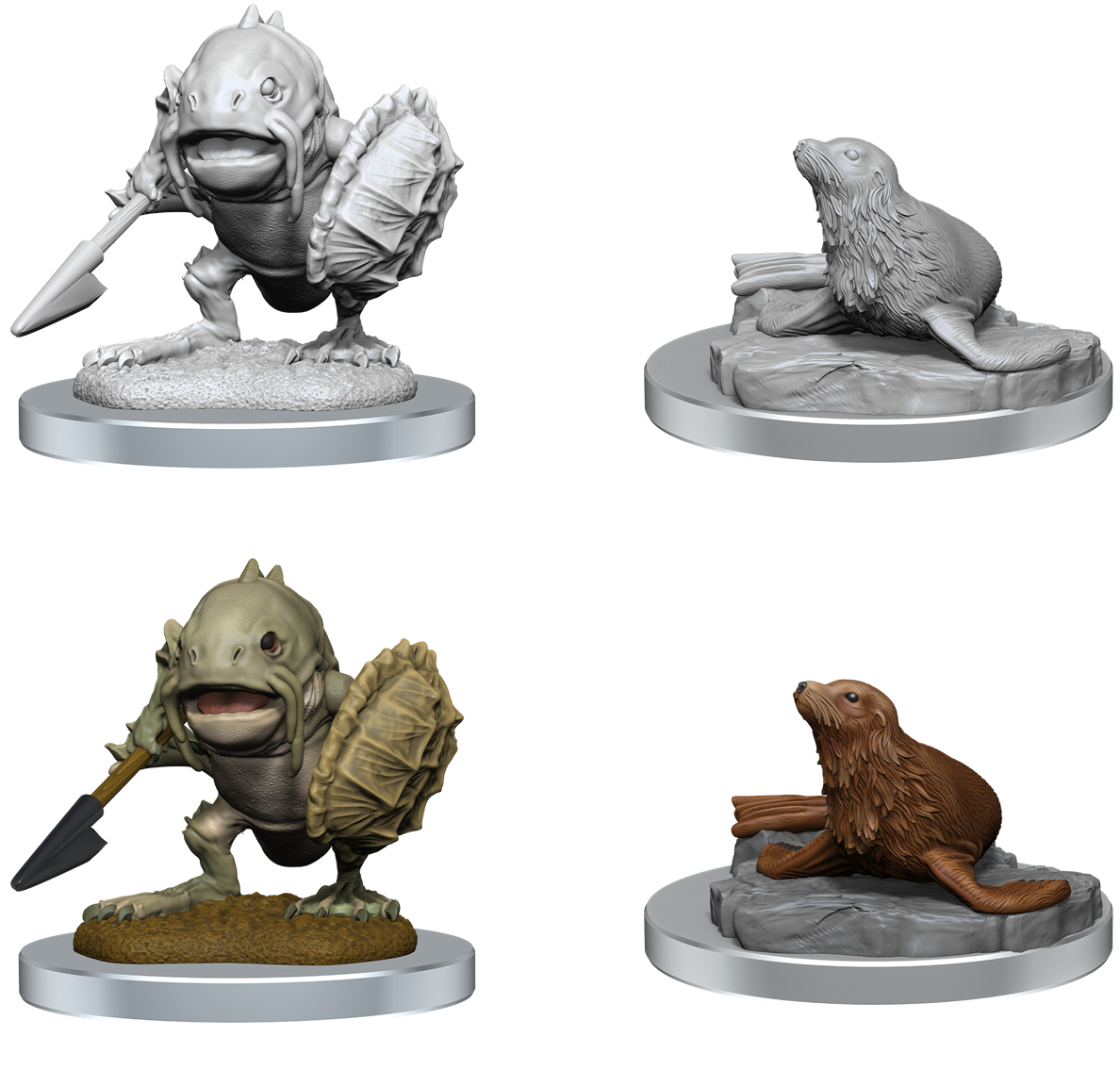 D&D Unpainted - Locathah & Seal