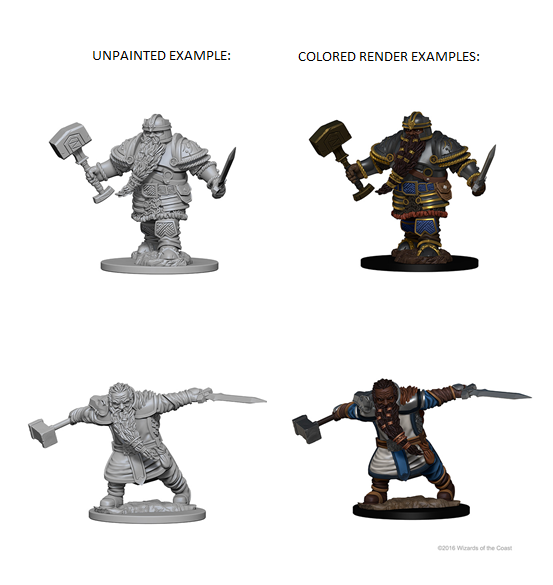 D&D Unpainted - Dwarf Fighter Male