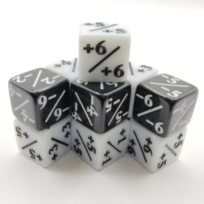 Ensemble de 12 dés Modificateurs Noire/Blanc