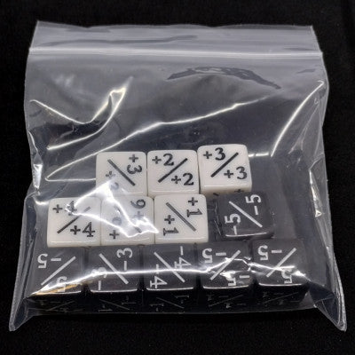 DiceGoblin - Kit de 12d6 positif et négatif - 16mm