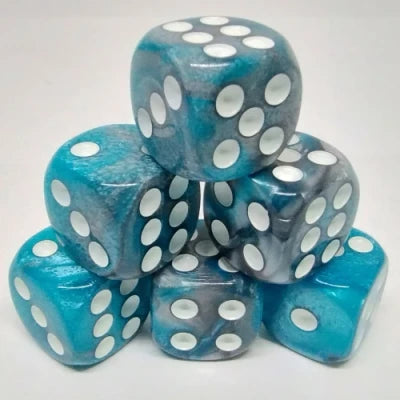 DiceGoblin - Turquoise & Acier/Blanc 30d6