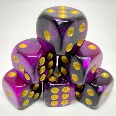 DiceGoblin - Mauve & Noir/Doré 30d6