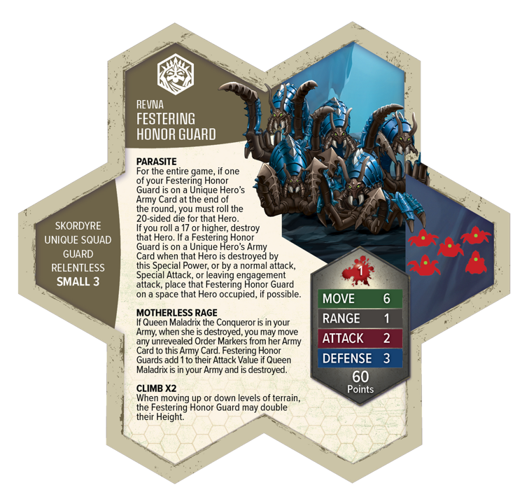 Heroscape - Rising Tide: Queen Maladrix and Festering Honor Guard Army Expansion (PRÉCOMMANDE)