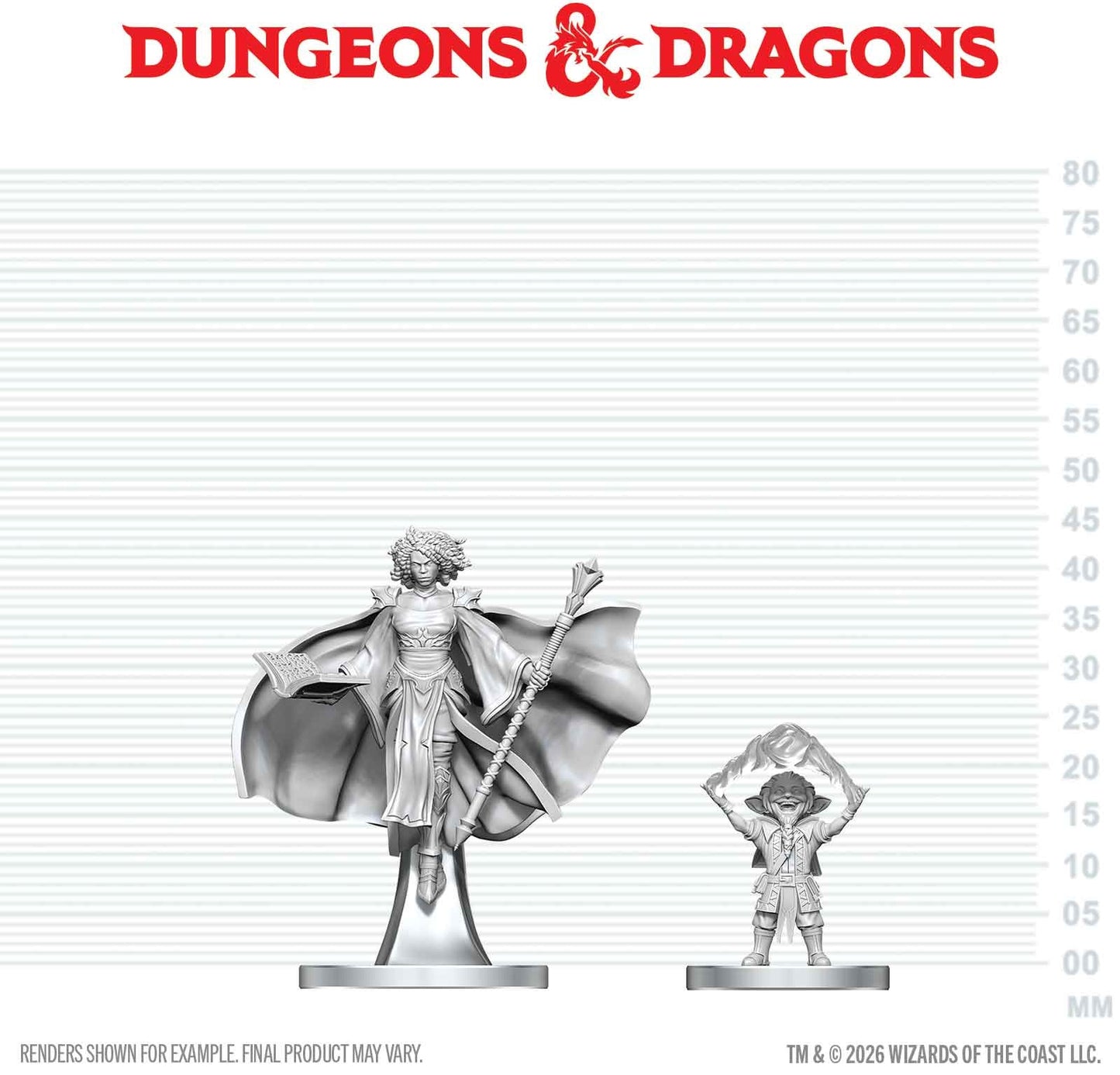 D&D Unpainted - Gnome Warlock & Aasimar Wizard