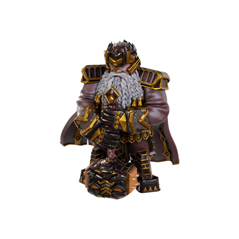 PF Unpainted - Male Dwarf Champion High-Level (90710)