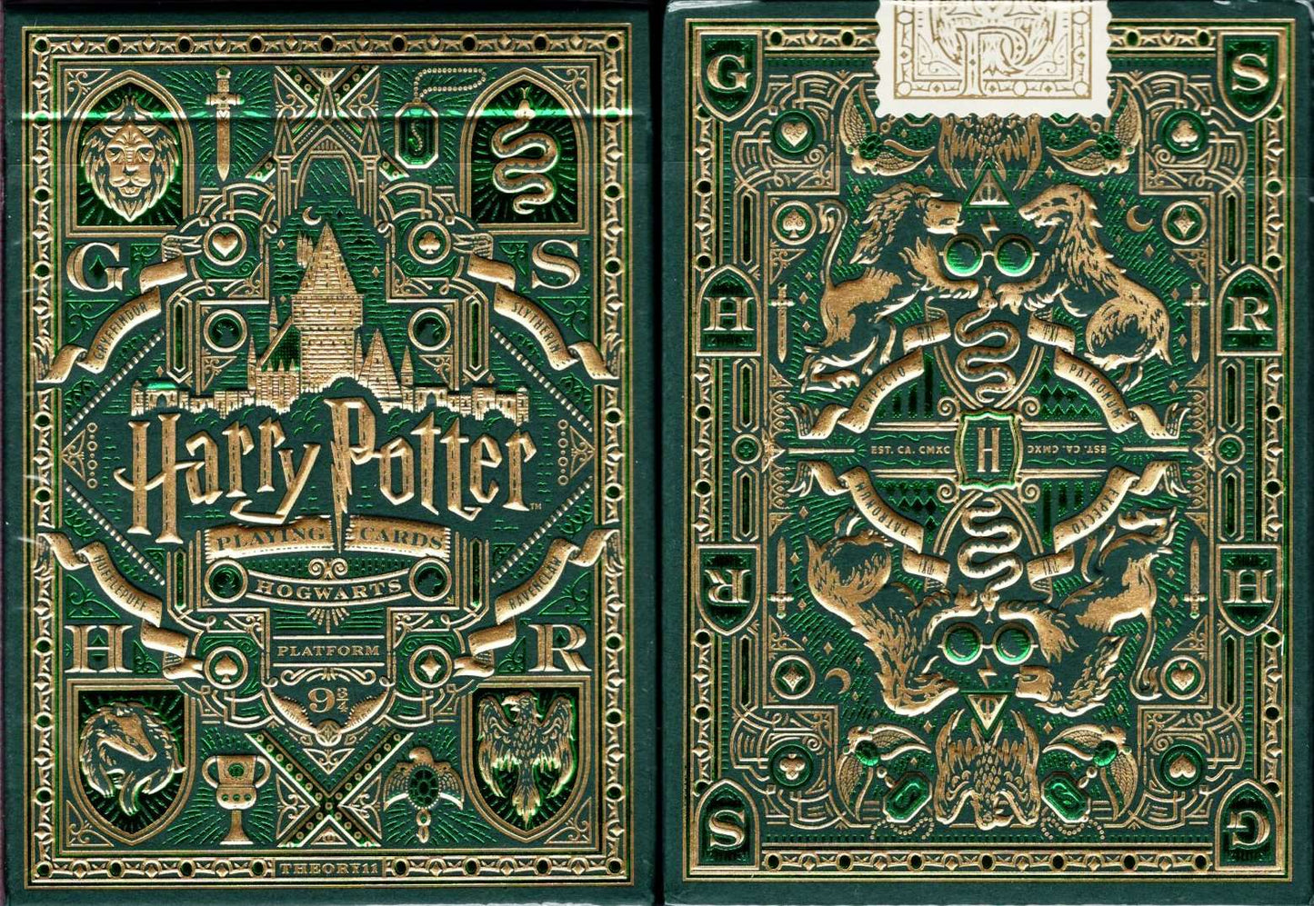 Bicycle - Theory 11: Cartes à jouer Harry Potter Vert