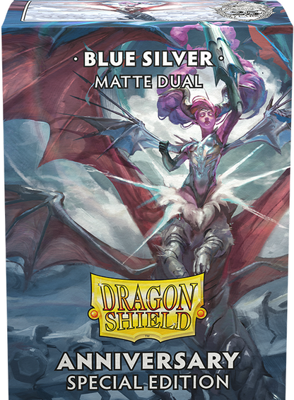 Dragon Shield Dual Matte Sleeves Anniversary Special Edition Blue Silver 100CT