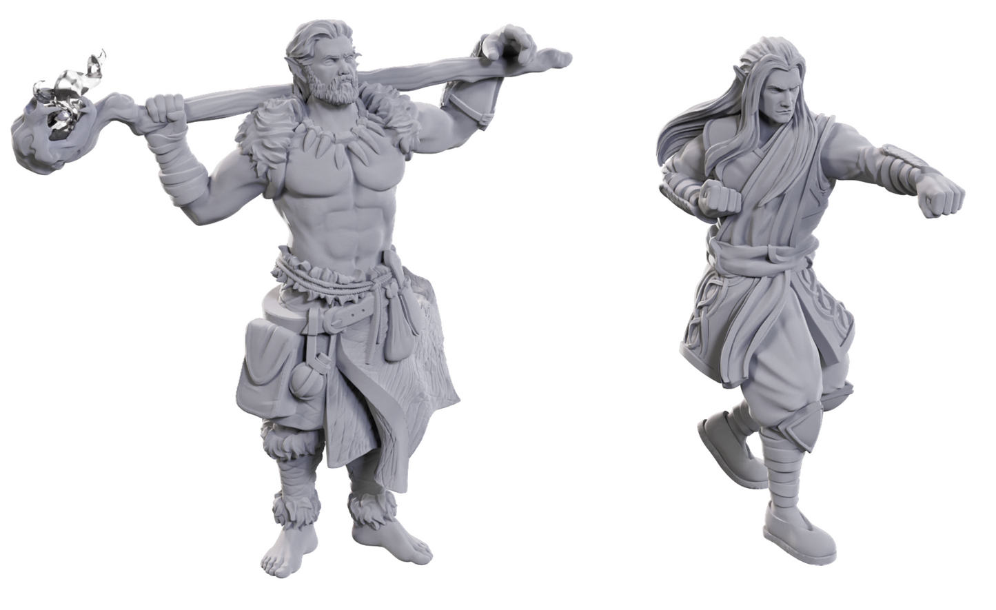 D&D Unpainted - Archdruid & Martial Arts Adept (90695)