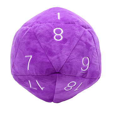 UP Jumbo D20 Dice Plush Purple