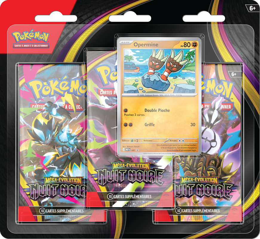 Méga-Evolution: Nuit Noire - 3 Pack Blister [Opermine] (FR)