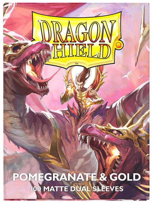 Dragon Shield Dual Matte Sleeves Pomegranate & Gold 100CT