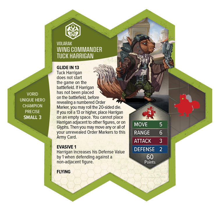 Heroscape - Rising Tide: Wing Commander Tuck Harrigan and Vorid Glidestrikers Army Expansion (PRÉCOMMANDE)