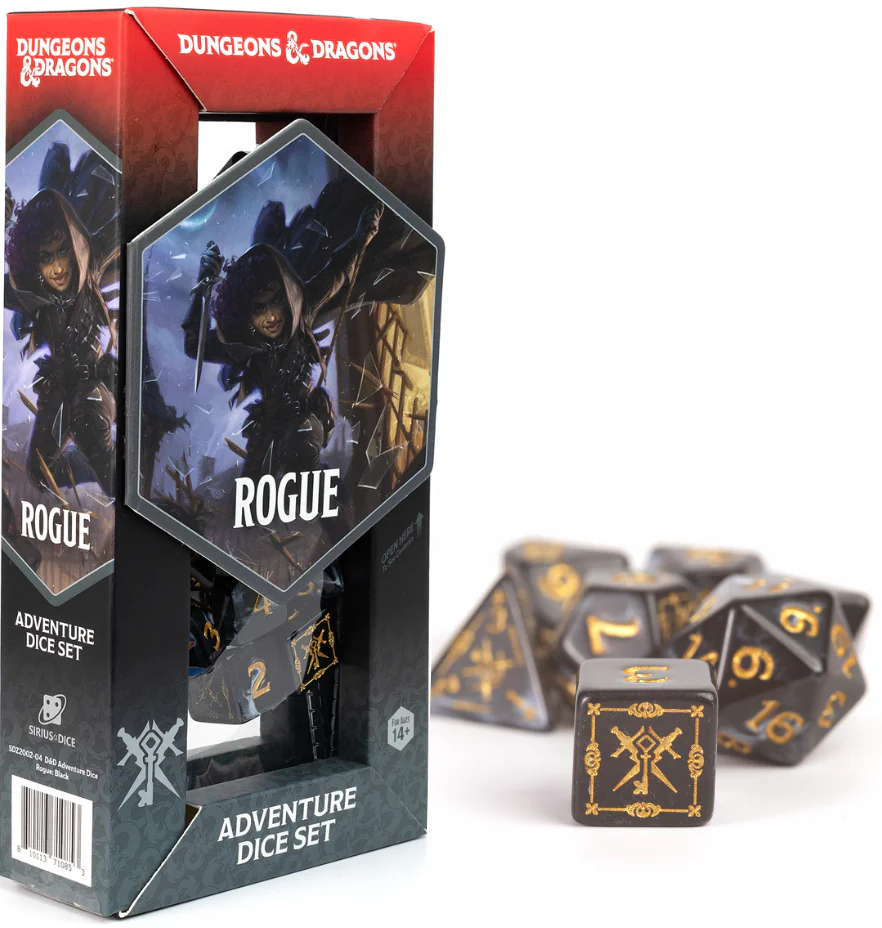 Sirius - D&D Adventure Dice Set: Rogue Black