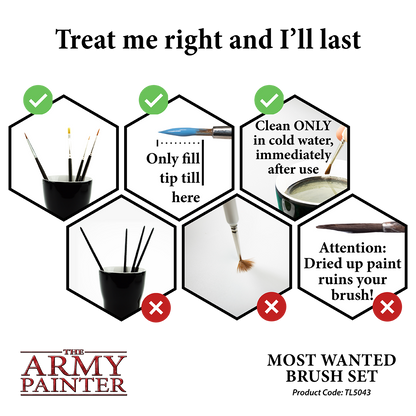 Army Painter Tools - Most Wanted Brush Set