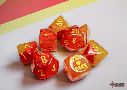 Chessex - Gemini Gellow Red/Yellow 7-Dice Set