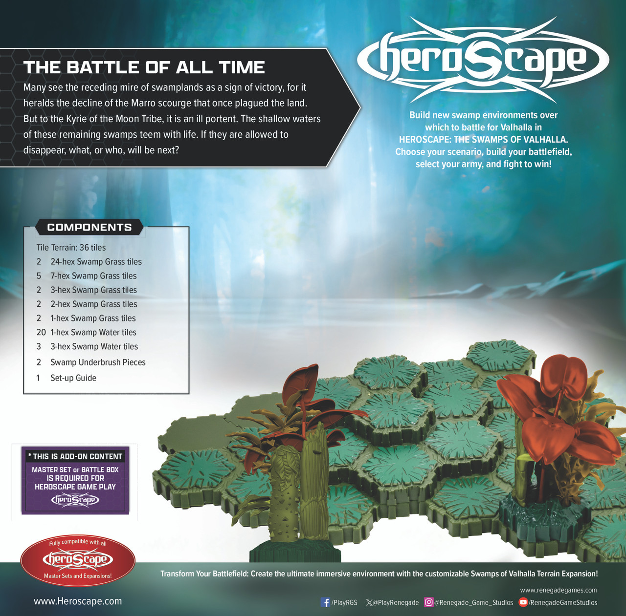 Heroscape - The Swamps of Valhalla Terrain Expansion (PRÉCOMMANDE)