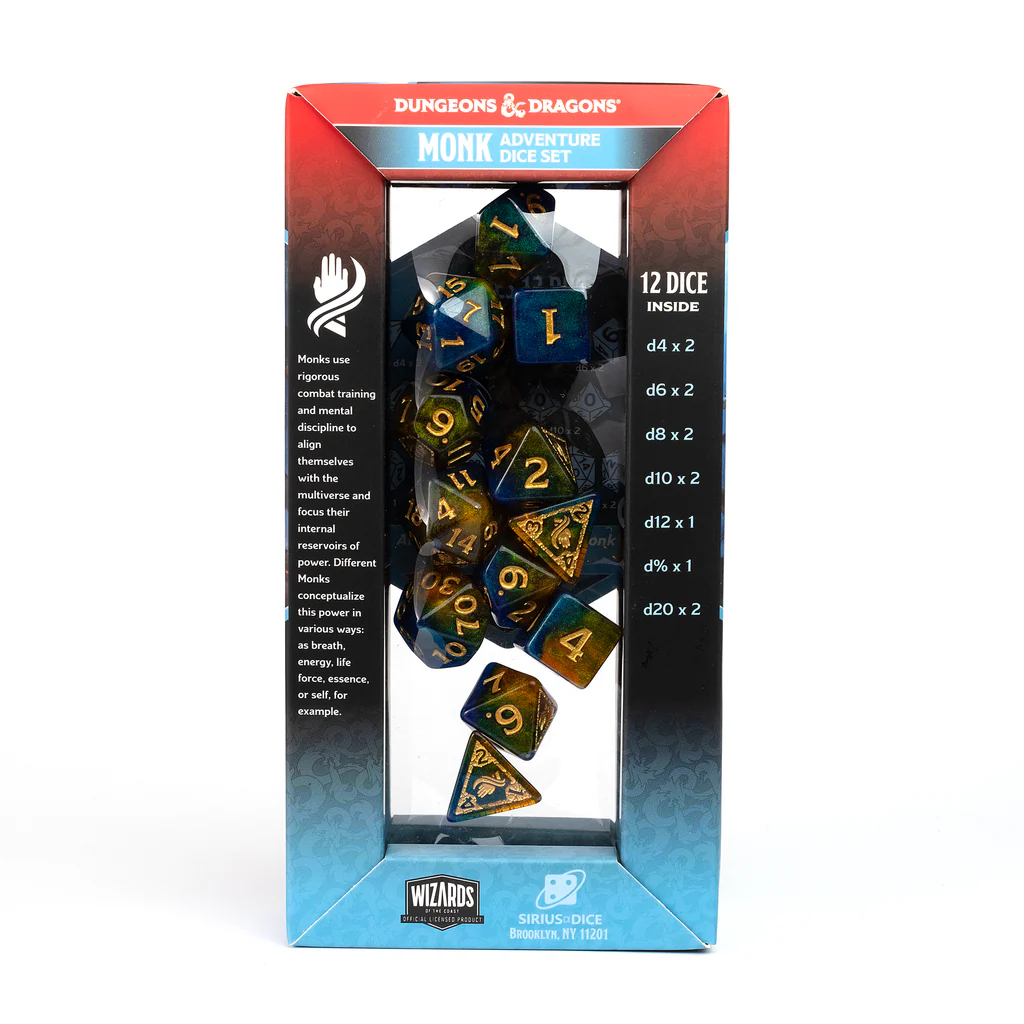 Sirius - D&D Adventure Dice Set: Monk Blue