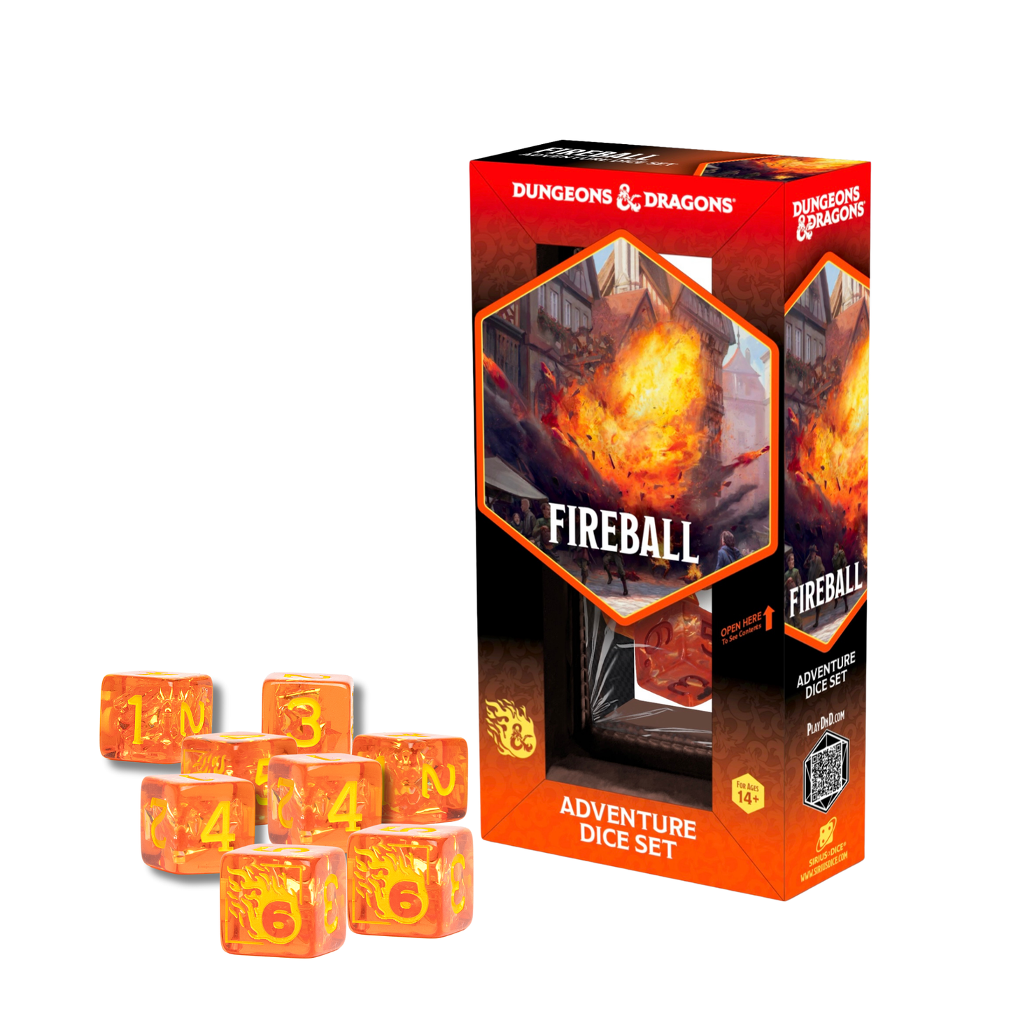 Sirius - D&D Adventure Dice Set: FIREBALL!