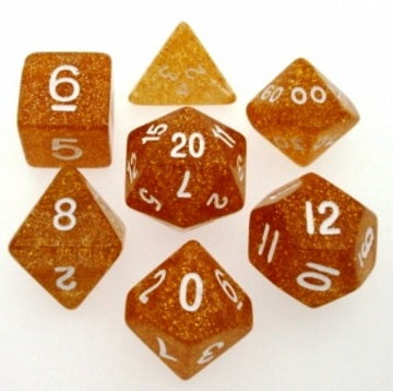 Koplow - Glitter Yellow 7-Dice Set