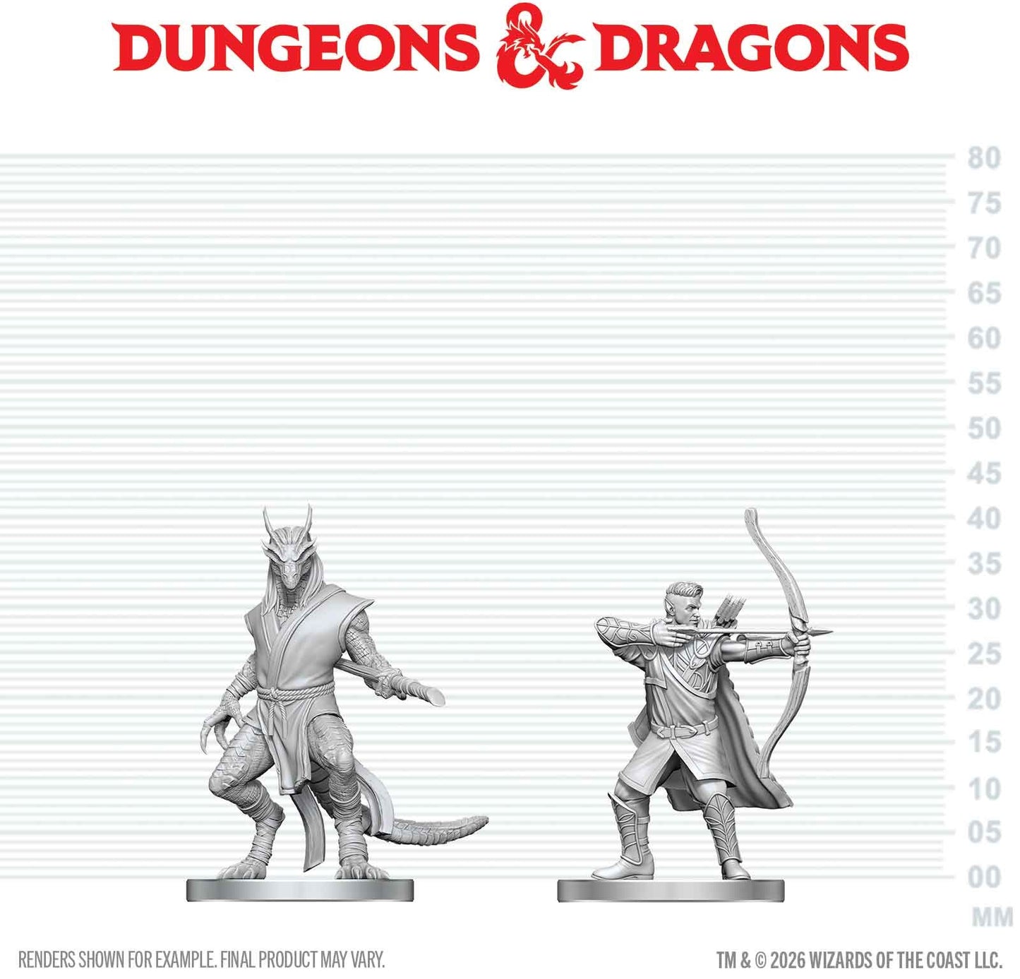 D&D Unpainted - Elf Ranger & Dragonborn Monk