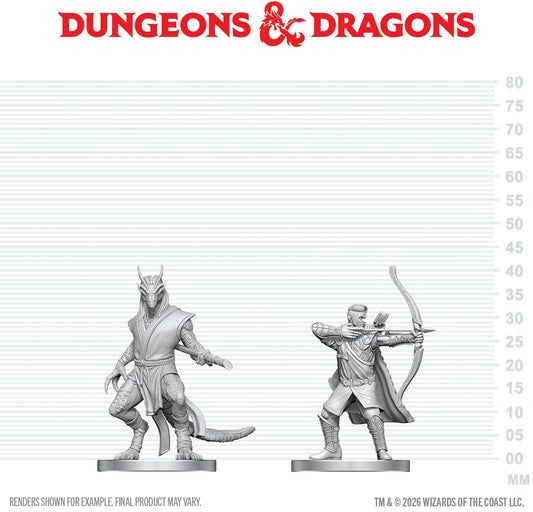D&D Unpainted - Elf Ranger & Dragonborn Monk