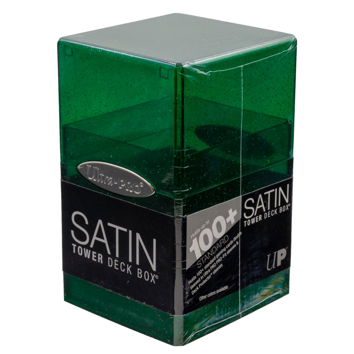 UP Satin Tower Glitter Deck Box Green 100+