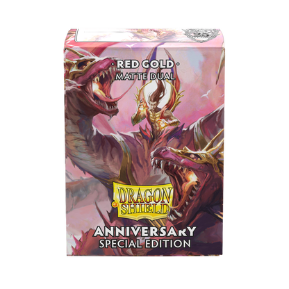 Dragon Shield Dual Matte Sleeves Anniversary Special Edition Red Gold 100CT