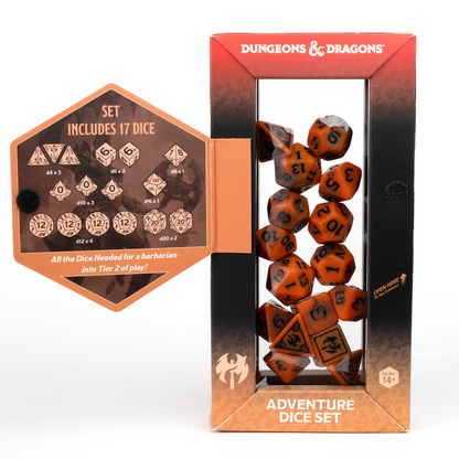 Sirius - D&D Adventure Dice Set: Barbarian Orange