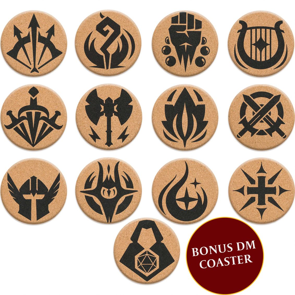 RPG Class & DM Icon Coasters