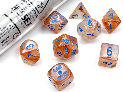 Chessex - Borealis Rose Gold/Light Blue 7-Dice Set