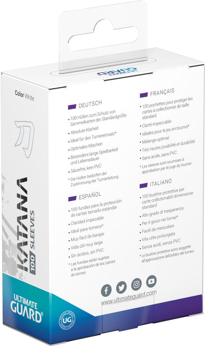 UG Katana Sleeves White 100CT
