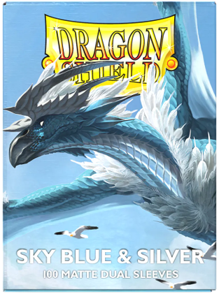 Dragon Shield Dual Matte Sleeves Sky Blue & Silver 100CT