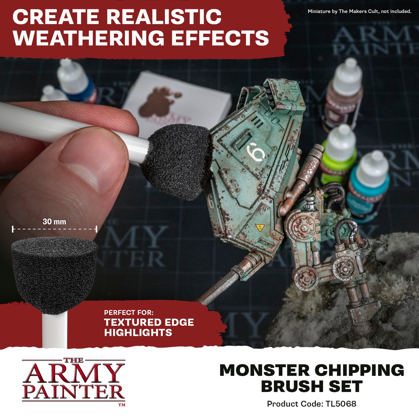 Army Painter Tools - Monster Chipping Brush Set