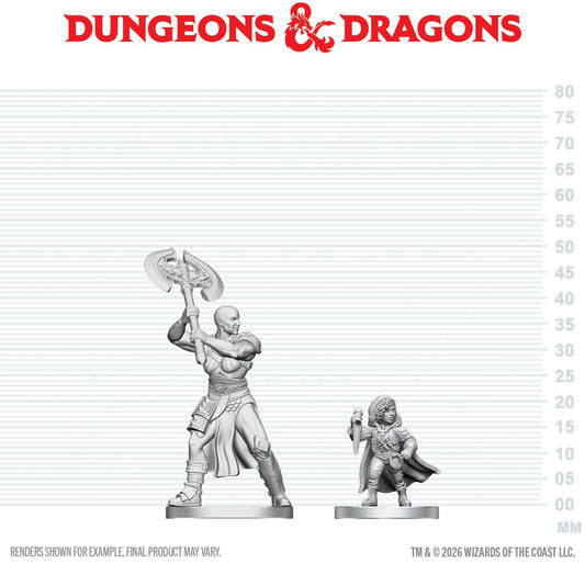 D&D Unpainted - Goliath Barbarian & Halfling Rogue