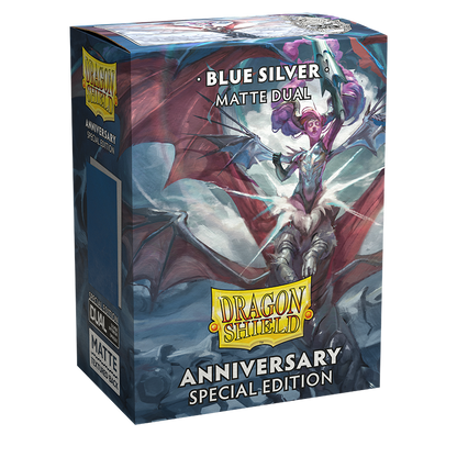 Dragon Shield Dual Matte Sleeves Anniversary Special Edition Blue Silver 100CT