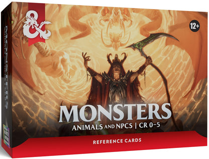 Dungeons & Dragons - Reference Cards Animals and NPC CR 0-5