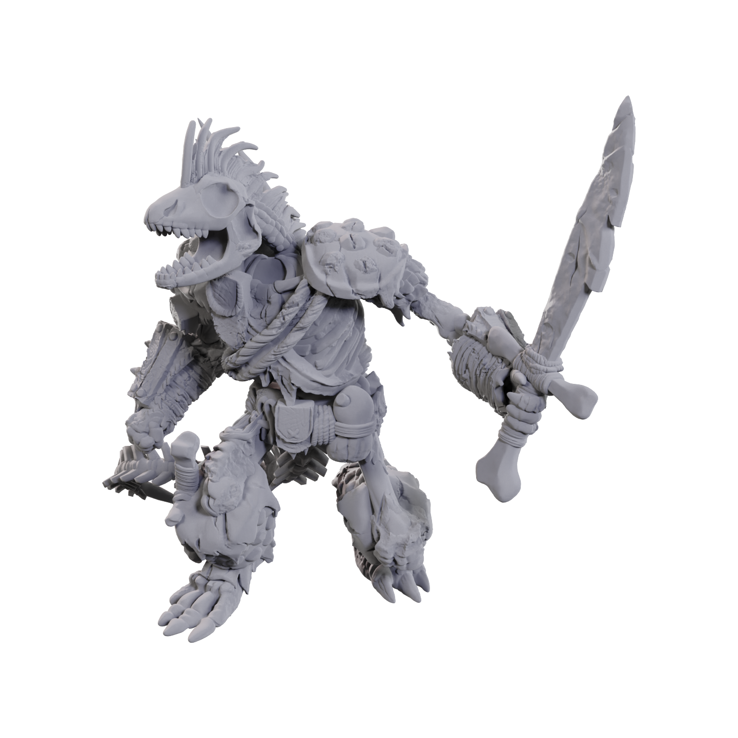 D&D Unpainted - Lizardfolk Skeleton (90117)