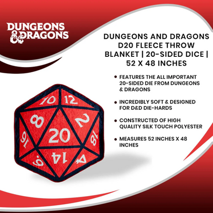 Couverture Dungeons & Dragons 48"x48" - D20