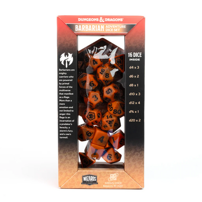 Sirius - D&D Adventure Dice Set: Barbarian Orange