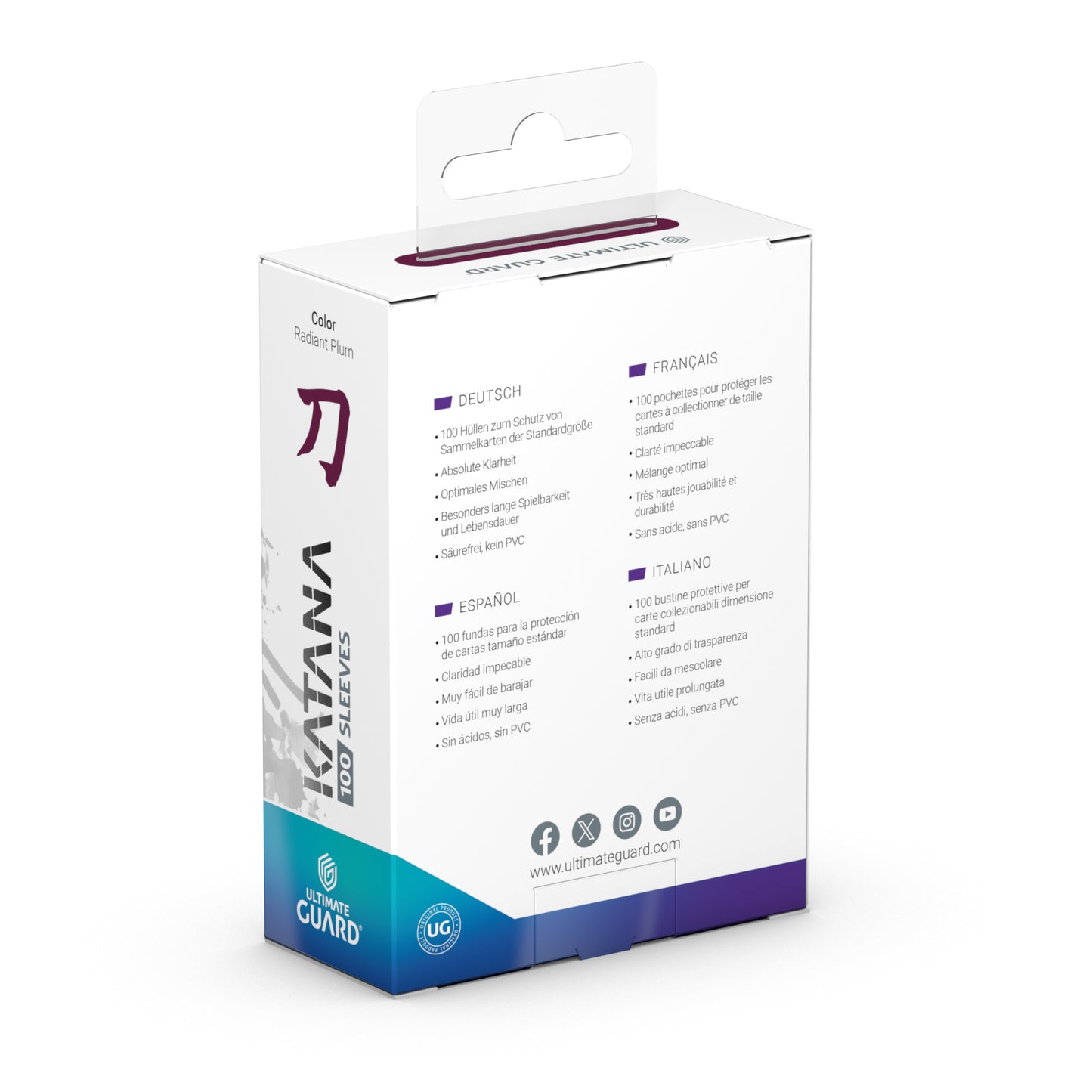 UG Katana Sleeves Radiant Plum 100CT