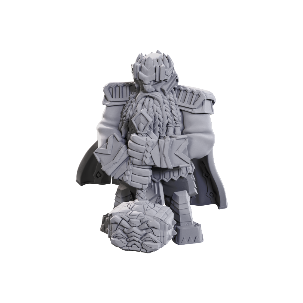 PF Unpainted - Male Dwarf Champion High-Level (90710)